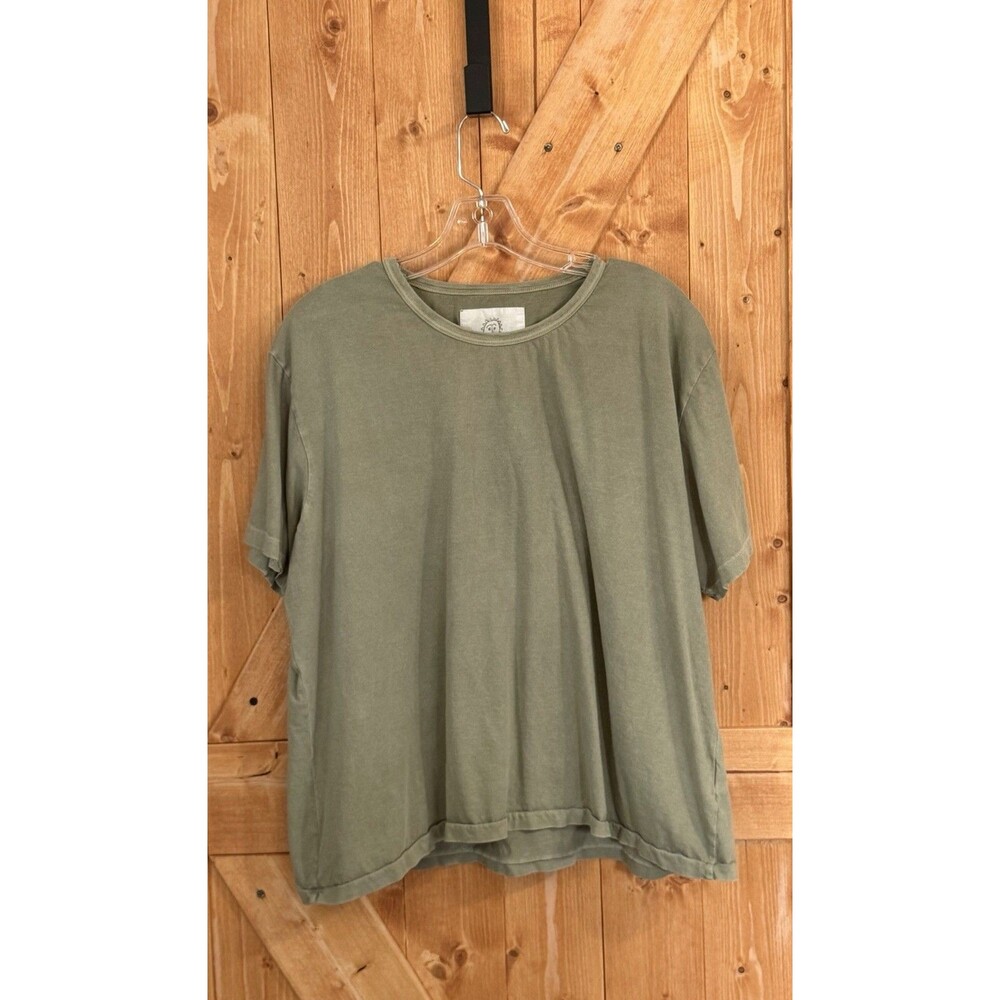 Printfresh Organic Cotton Boxy Tee Women’s 2X Sage Green Oversized Relaxed Fit